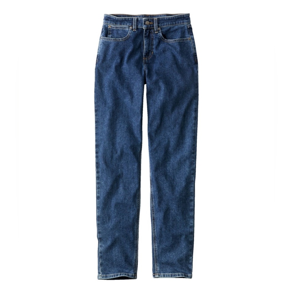 L.L.Bean Women's 207 Vintage Jeans, High-Rise Boyfriend faded indigo size 14 reg